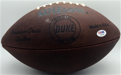 Chuck Bednarik Signed NFL  The Duke Vintage Football w/ Rare Inscriptions! (PSA/DNA)