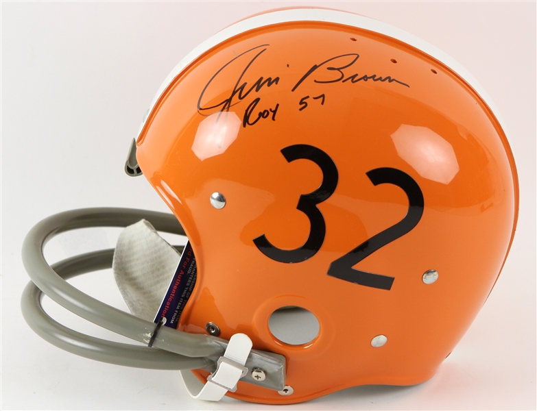 Jim Brown Signed Full Size Browns Suspension Helmet w/ "ROY 57" Inscription (PSA/DNA)