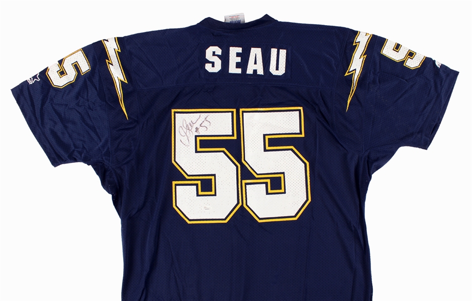 Junior Seau Rare Signed San Diego Chargers Starter Jersey (JSA)