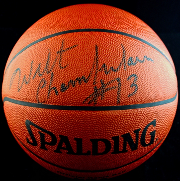 Wilt Chamberlain Near-Mint Signed Official Leather NBA Basketball (JSA)