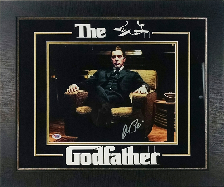 Al Pacino Signed 11" x 14" Photo from "The Godfather" in Custom Framed Display (PSA/DNA)