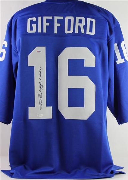 Frank Gifford Signed Giants Jersey (PSA/DNA & JSA)