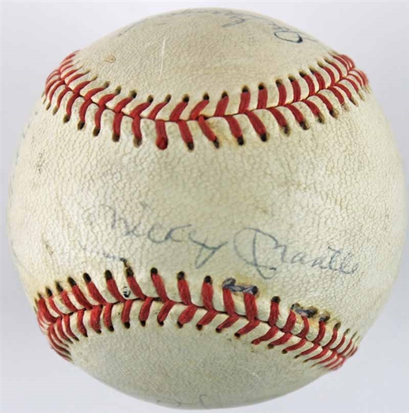 1964-67 New York Yankees Multi-Signed Baseball w/Mantle, Maris & Others (JSA)