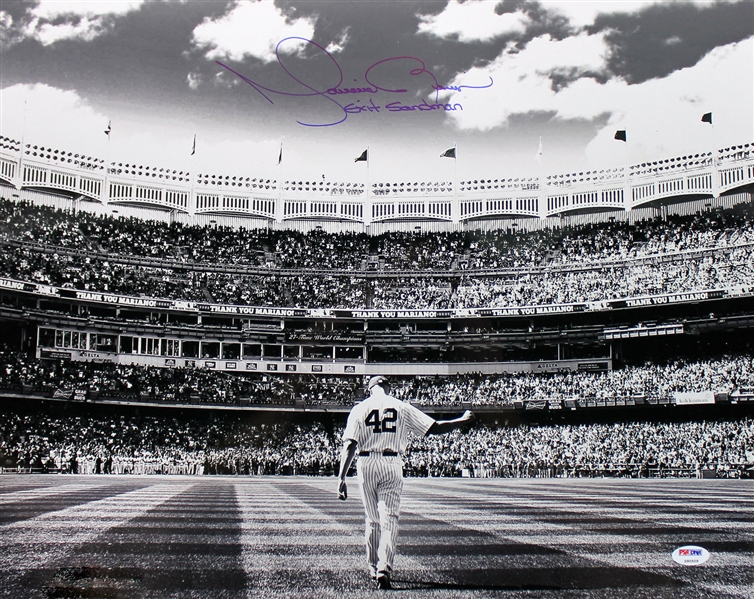 Mariano Rivera Signed 16" x 20" B&W Photo "Exit Sandman" Photo (PSA/DNA)