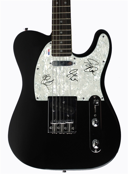 Rush Group Signed Telecaster-Style Guitar w/ 3 Sigs! (PSA/DNA)