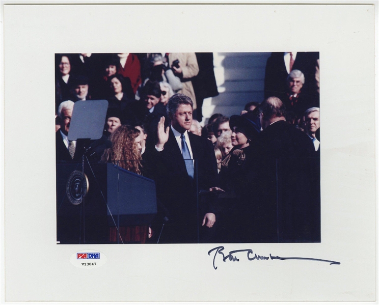 Bill Clinton Near-Mint Signed 8" x 10" Inauguration Photo (PSA/DNA)