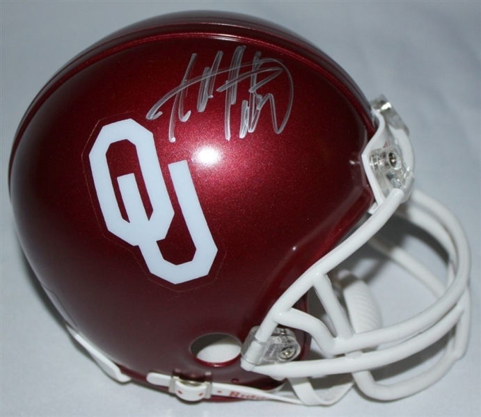 Adrian Peterson Signed University of Oklahoma Mini-Helmet (Player Holo)