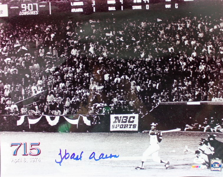 Hank Aaron Signed 16" x 20" 715 Home Run Photo (JSA)