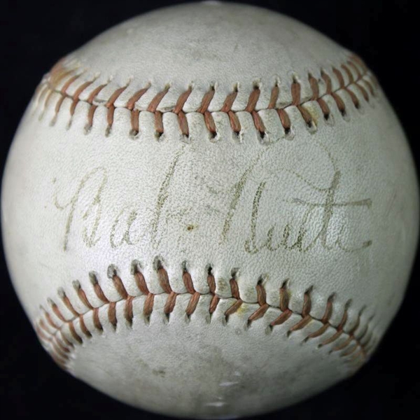 Babe Ruth Single-Signed OAL Harridge Baseball (PSA/DNA)