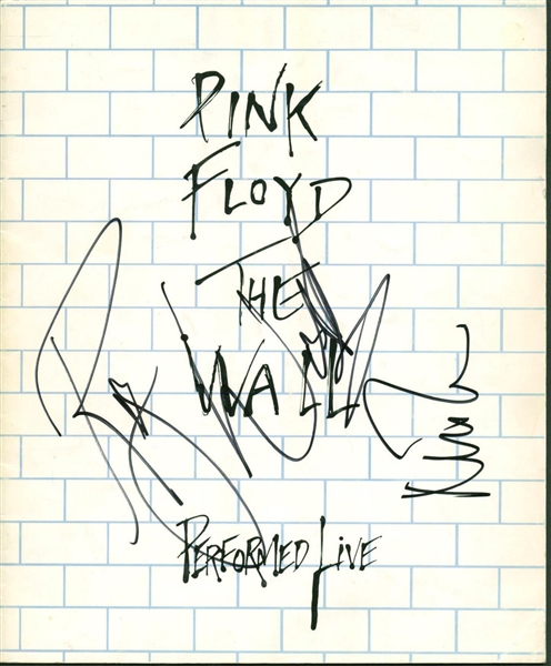 Pink Floyd: Roger Waters & Nick Mason Dual Signed Original The Wall Concert Program (PSA/DNA)