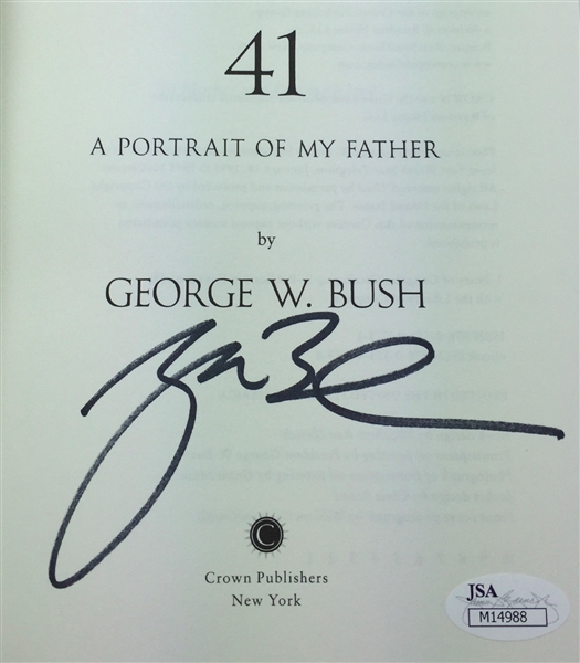 George W. Bush Signed Hardcover "41" Book (JSA)
