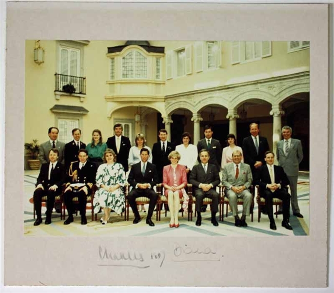 Princess Diana & Prince Charles Dual Signed 8" x 10" Cabinet Photo (PSA/DNA)