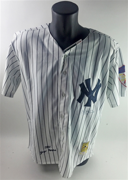 Yogi Berra Rare Signed & Inscribed "MVP 57-54-55 HOF 72" 1951 Yankees Jersey (PSA/DNA)