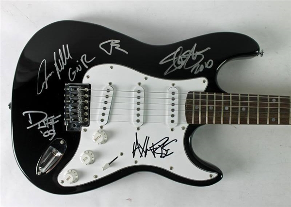 Guns N Roses Group Signed Strat Style Electric Guitar with Original Lineup (5 Sigs) (PSA/DNA)