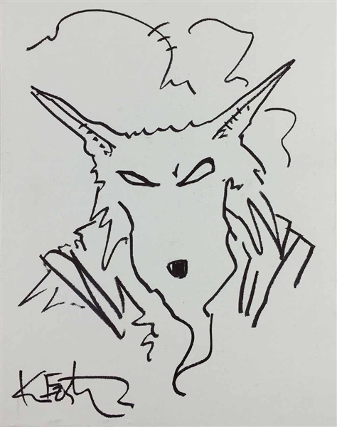TMNT: Kevin Eastman Hand Drawn & Signed 11" x 14" Canvas Board Sketch of "Master Splinter" (PSA/DNA)