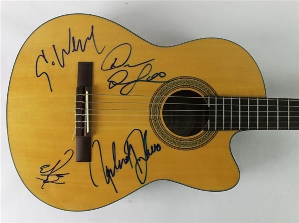 Stone Temple Pilots Group Signed Acoustic Guitar (4 Sigs) (Original Lineup) (PSA/DNA)