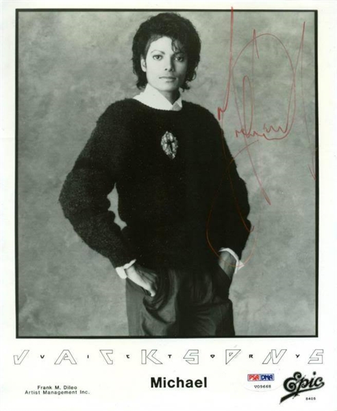 Michael Jackson Signed 8" x 10" Jackson 5 Era B&W Photo (PSA/DNA)