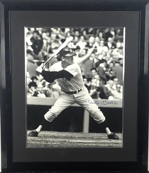 Mickey Mantle Signed Limited Edition 16" x 20" Framed Photograph (PSA/JSA Guaranteed)