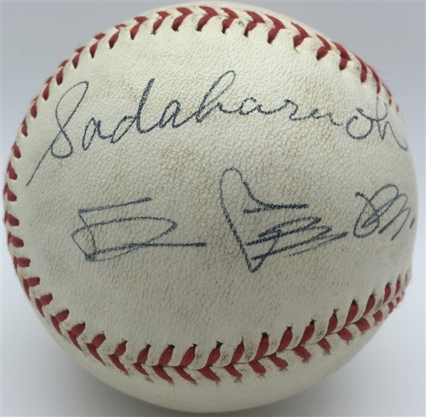 Sadaharu Oh Rare Signed Vintage Baseball w/ English & Japanese Signatures! (JSA)