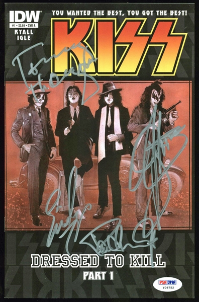 KISS Group Signed "Dressed to Kill" Comic Book (PSA/DNA)