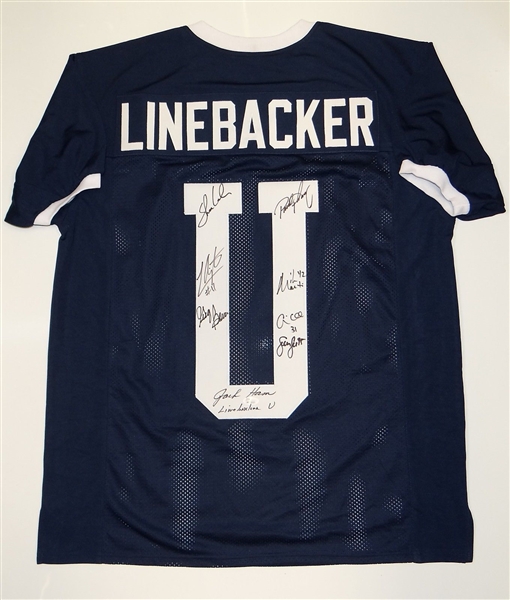 Penn State Multi-Signed Linebacker U Custom Jersey w/ 8 Signatures! (JSA)