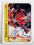 Michael Jordan RARE Signed 1986-87 Fleer Rookie Sticker Card (UDA)