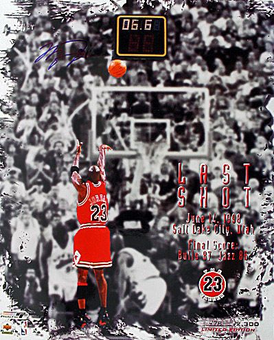 Michael Jordan Signed "The Last Shot" 16" x 20" Color Photo (PSA/JSA Guaranteed)