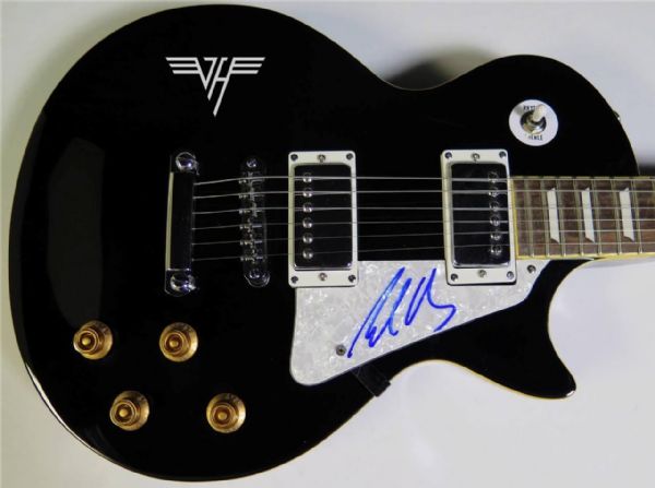 Van Halen: Eddie Van Halen Signed Les Paul Style Guitar with Custom Van Halen Decal (PSA/JSA Guaranteed)