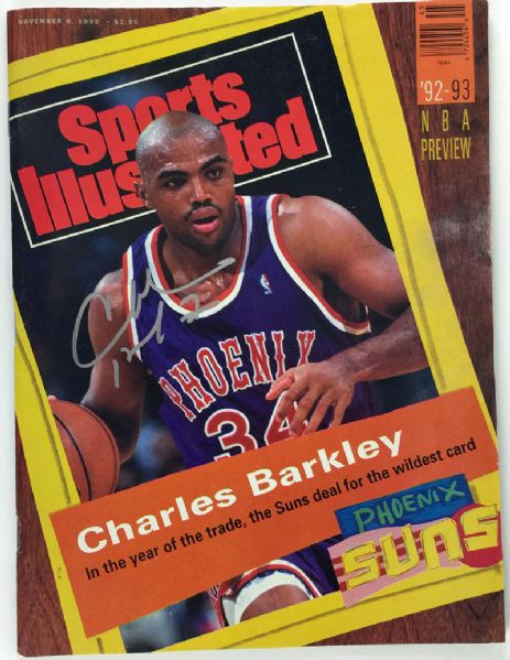 Charles Barkley Signed November 1992 Sports Illustrated Magazine (PSA/JSA Guaranteed)