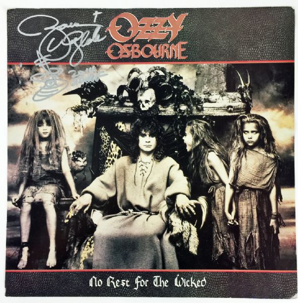 Zakk Wylde Signed Ozzy Osbourne "No Rest for the Wicked" Album Flat with Guitar Sketch (PSA/JSA Guaranteed)
