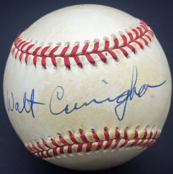 Apollo 7: Walter Cunningham Rare Single Signed OAL Baseball (JSA)