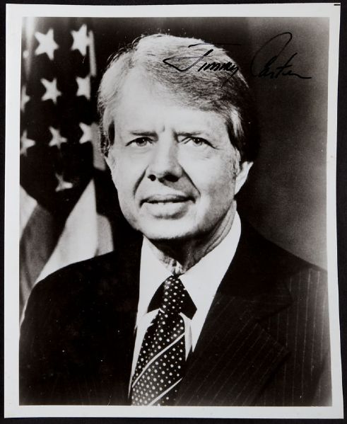 Jimmy Carter Signed 8" x 10" Black & White Photo w/ Rare Full Name Autograph! (PSA/JSA Guaranteed)