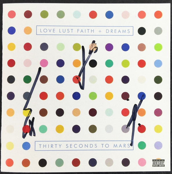 Thirty Seconds to Mars Group Signed "Love Lust Faith + Dreams" CD Booklet (PSA/JSA Guaranteed)