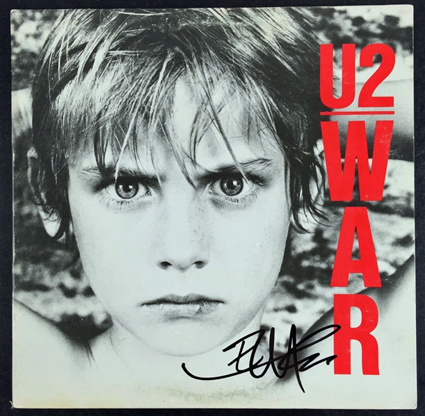 U2: The Edge In-Person Signed "War" Record Album (PSA/JSA Guaranteed)