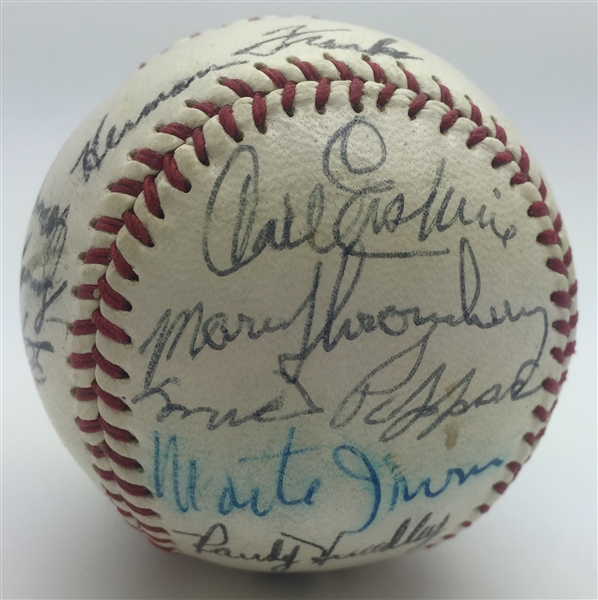 1970 Chicago Cubs Signed Baseball w/ Santo, Banks, Irvin & Others (PSA/DNA)