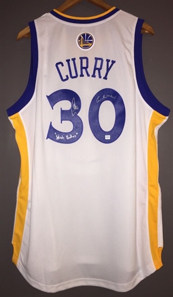 Stephen Curry Signed & Inscribed "Splash Brothers" Warriors Jersey (Player Holo & JSA Guaranteed)