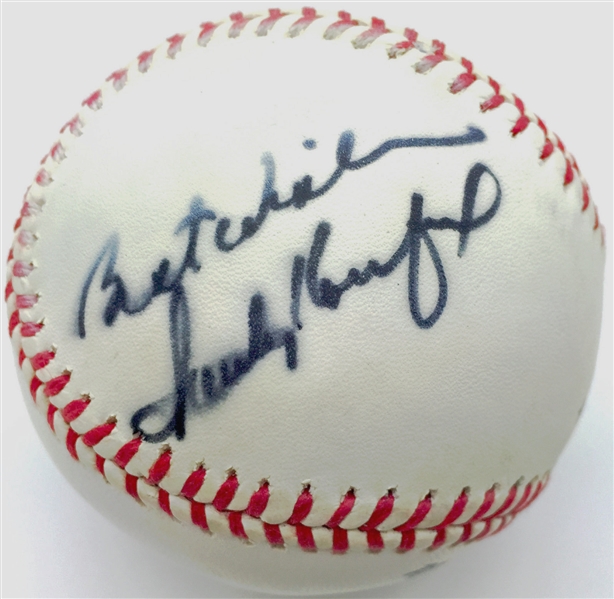 Sandy Koufax Signed ONL Baseball w/ Rare "Best Wishes" Inscription (PSA/DNA)