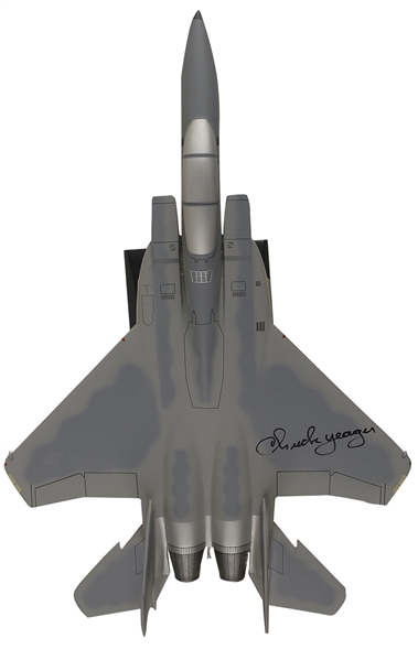 Chuck Yeager Rare Signed F-15D Eagle 1/32 Model Airplane (PSA/JSA Guaranteed)