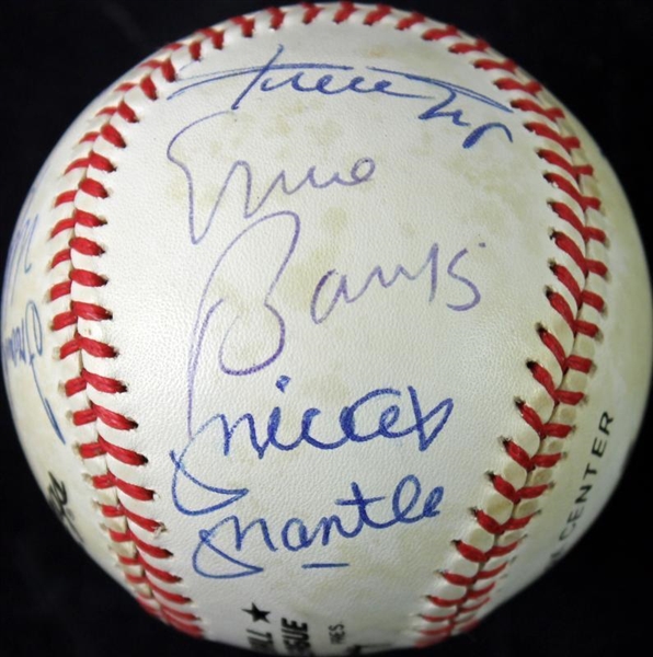 500 Home Run Club Signed OAL Baseball w /Williams, Aaron, Mays, etc. (11 Sigs)(JSA)