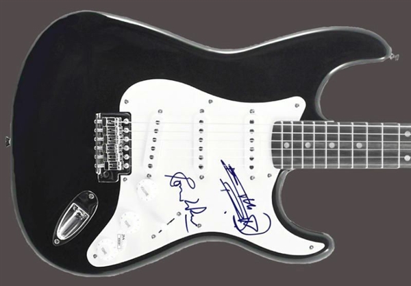 Rolling Stones: Keith Richards & Ronnie Wood Signed Strat-Style Electric Guitar (JSA)