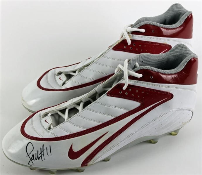 Larry Fitzgerald 2006 Game Used and Signed Nike Cleats (JO Sports)