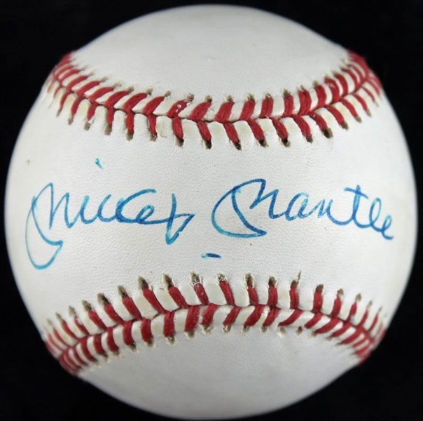 Mickey Mantle Single Signed OAL Baseball (PSA/DNA)