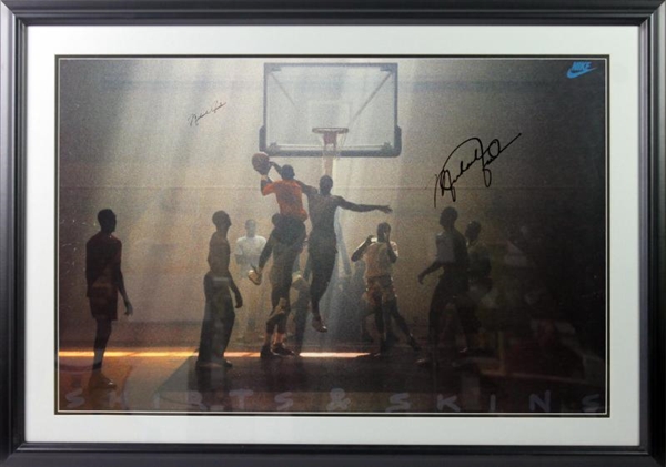 Michael Jordan Signed 24" x 36" Nike Shirts & Skins Framed Poster (PSA/DNA)