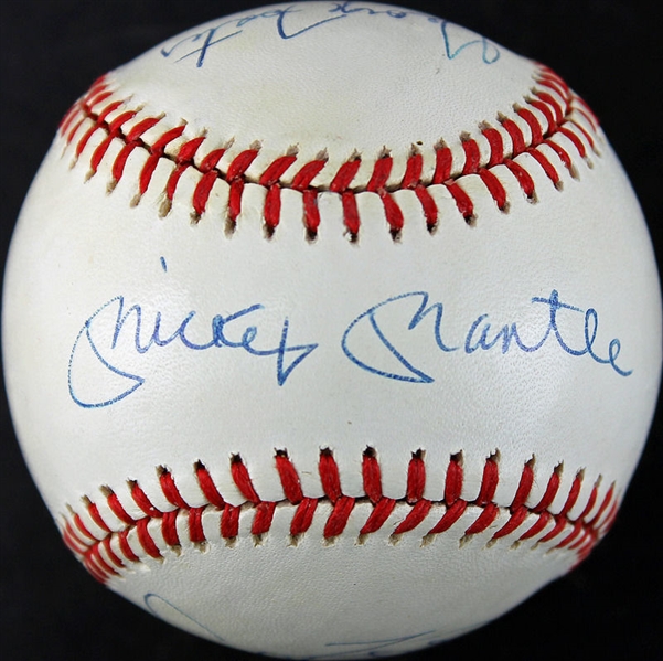 50 Home Run Club Signed ONL Baseball w/ Mantle, Mays, Kiner, etc. (6 Sigs)(PSA/DNA)