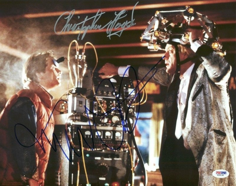Back to the Future: Michael J. Fox & Christopher Lloyd Signed 11" x 14" Color Photo (PSA/DNA)