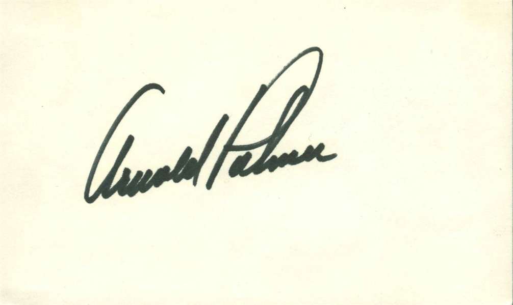 Arnold Palmer Signed 3" x 5" Clean Index Card (JSA)
