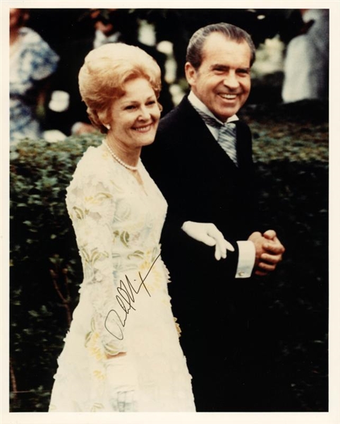 President Richard Nixon Signed 8" x 10" Photo w/ First Lady Pat! (PSA/DNA)