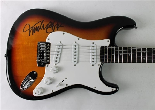 Michael J. Fox Superb Signed Fender Squier Stratocaster Guitar (PSA/DNA)