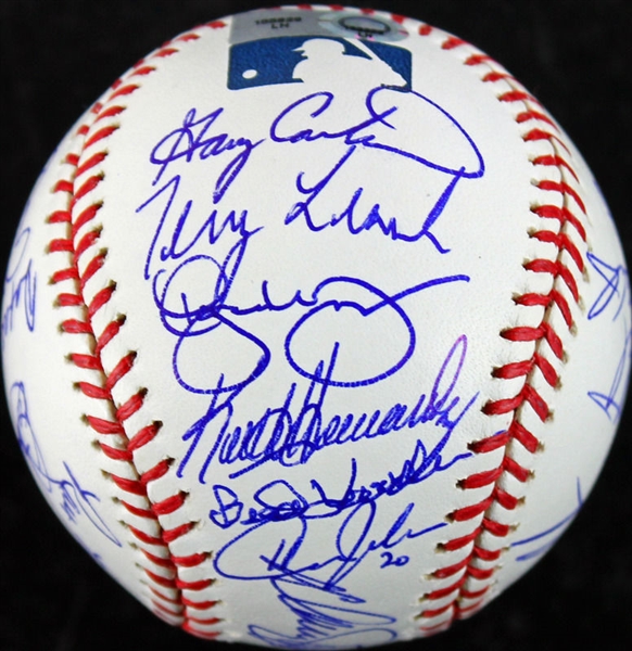 1986 NY Mets (World Series Champs) Team Signed OML Baseball (26 Sigs)(MLB)
