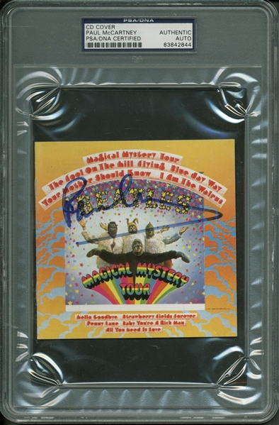 The Beatles: Paul McCartney Signed Magical Mystery Tour CD Cover (PSA/DNA Encapsulated)